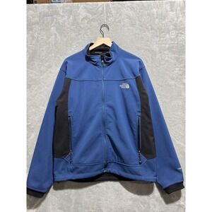 The North Face Apex Jacket Men's Large Blue Softshell‎ Full Zip Fleece Lined